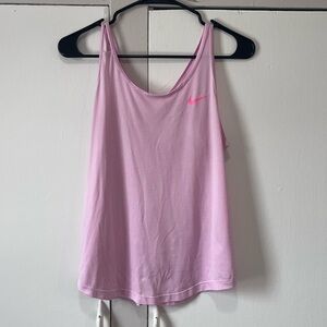 Nike Dri-FIT Open Back Strappy Tank Top Light Pink Women's M